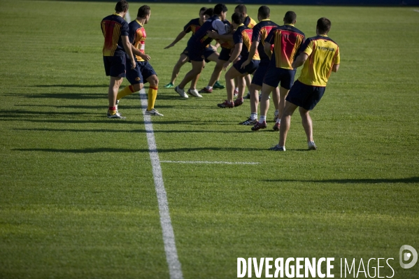 Entrainement des Dragons Catalans, rugby à XIII, Perpignan