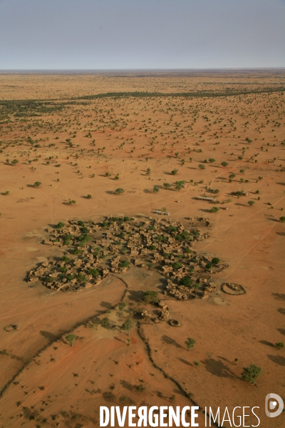Vue aérienne du Burkina Faso