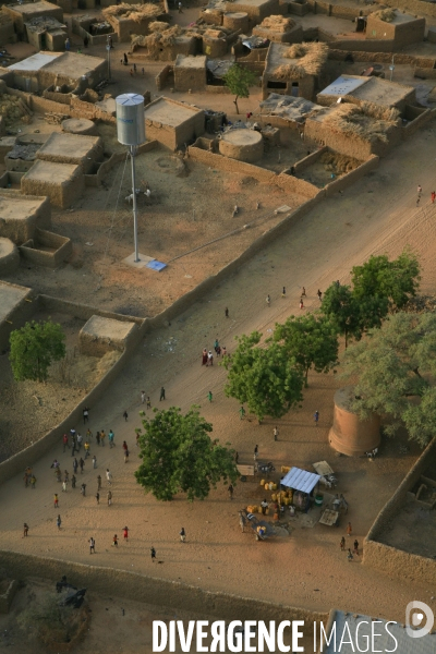 Vue aérienne du Burkina Faso