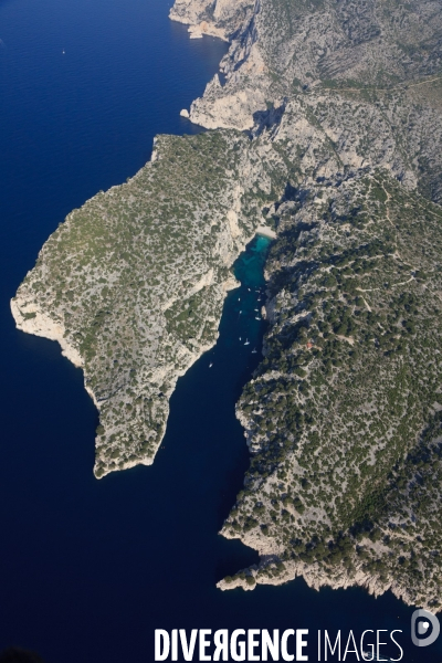 Vue aérienne des Calanques, Cassis, La Ciotat