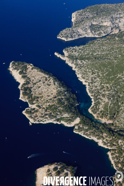Vue aérienne des Calanques, Cassis, La Ciotat