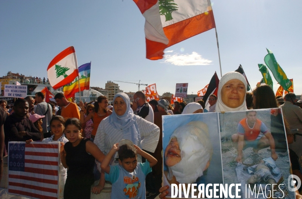 Manifestation contre la guerre au liban
