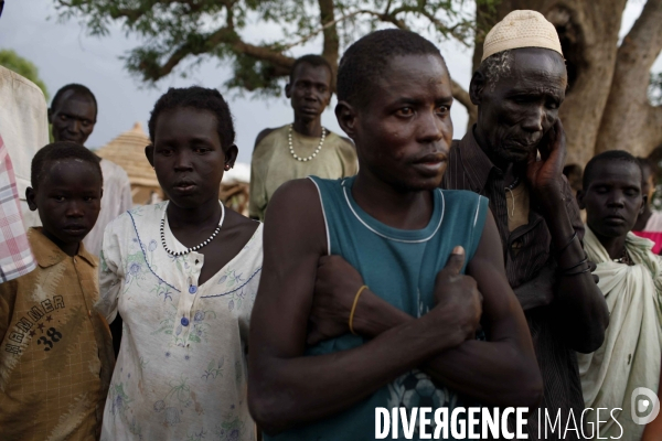 Refugies ayant fui abyei, lors des combats entre le nord et le sud soudan.