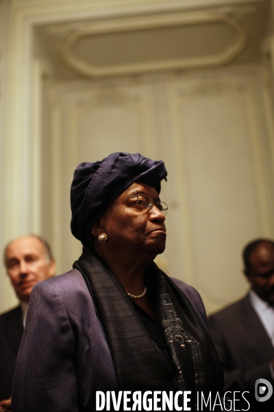 Ellen johnson sirleaf, president of liberia, and nobel prize for peace in 2011.