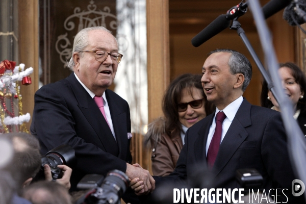 Conference de presse suite a l annonce du soutient de Bruno Megret a la candidature de Jean Marie Le Pen.