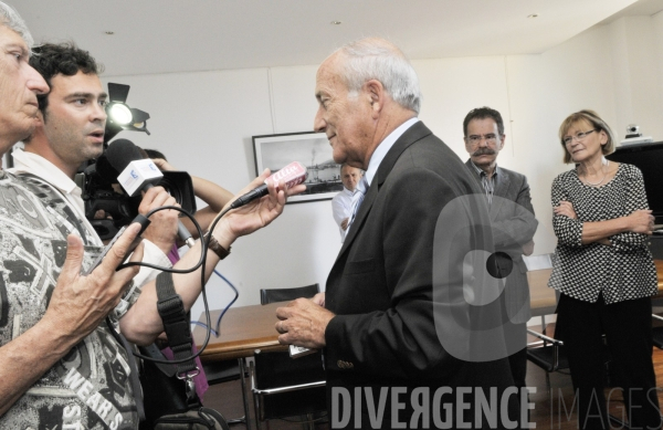 Rencontre entre Marie George Buffet et Dominique Bucchini, President communiste de la region Corse