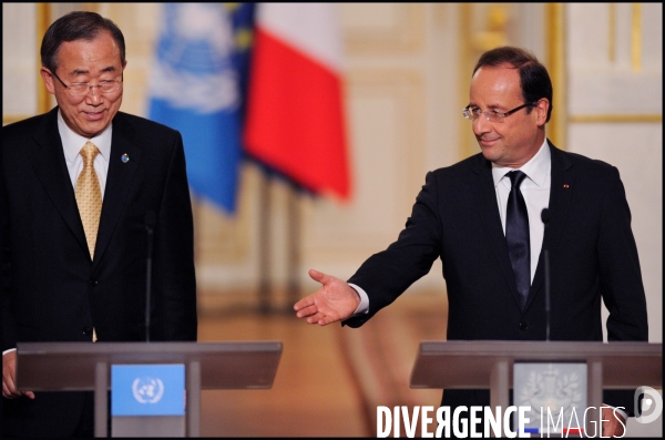 François Hollande et Ban Ki-Moon