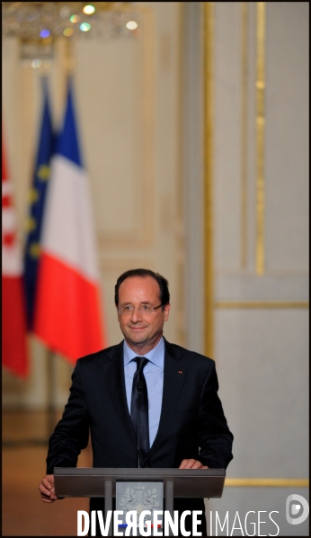 François Hollande recoit Moncef Marzouki