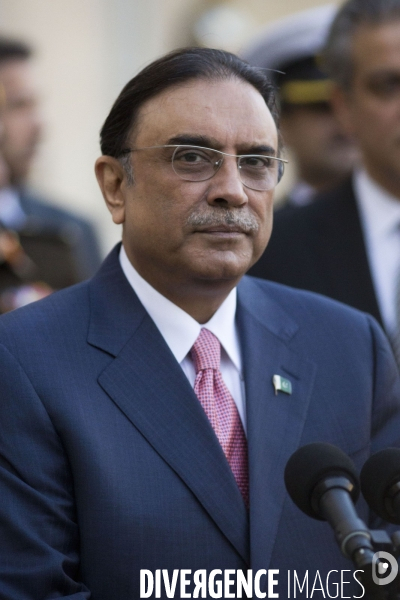 Francois Hollande recoit Asif Ali Zardari.