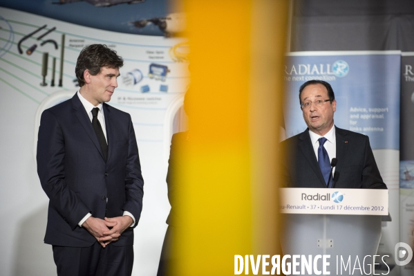 François Hollande en visite à Radiall