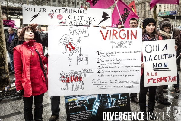 Manifestation des salariés de Virgin