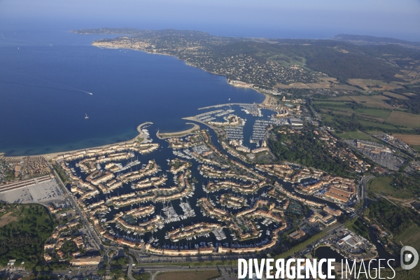 Vue aérienne du golfe de Saint Tropez