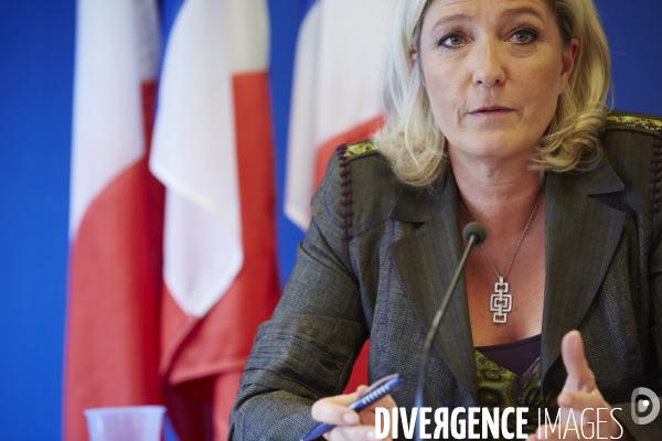 Conference de presse Marine Le Pen