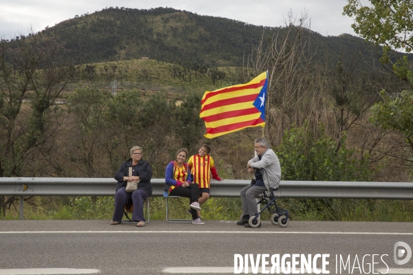 Catalogne : Chaine Humaine pour Independance