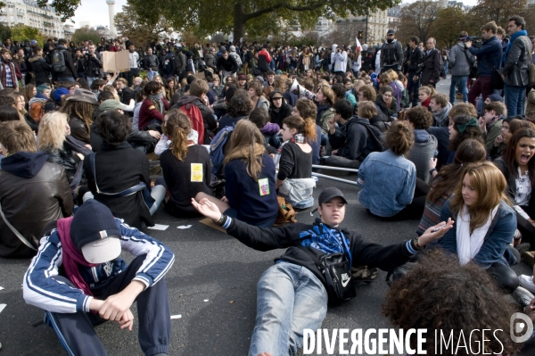 Manifestation lycéenne d octobre 2013 contre expulsion de Léonarda et Khatchik