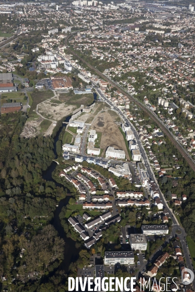 Vue aerienne de Corbeil-Essonnes