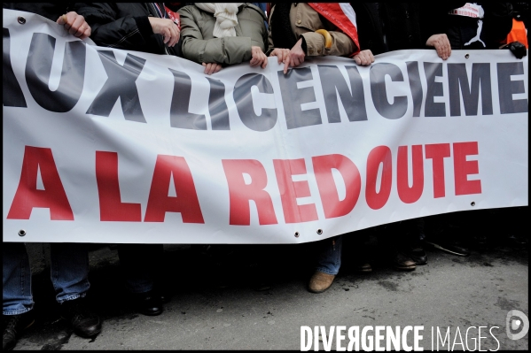 Manifestation des salariés de La Redoute