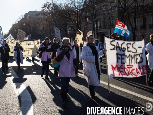 Manifestation des sages-femmes, Paris
