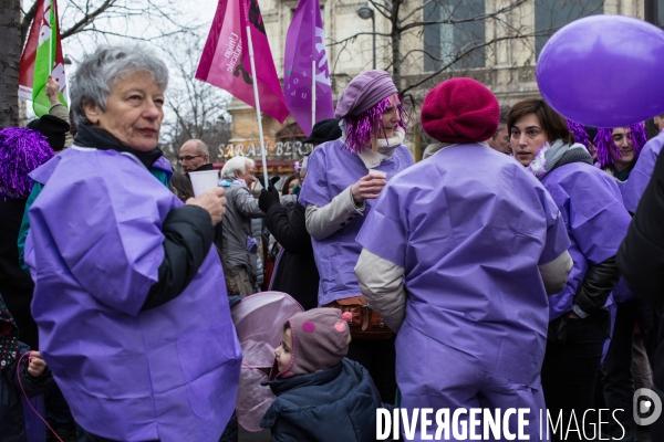 Manifestation pour la maternité des Lilas, Paris