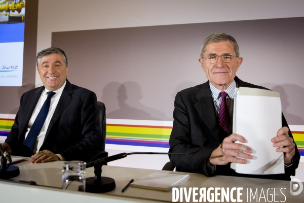 Résultats annuels 2013 du groupe GDF-SUEZ par son président Gérard MESTRALLET et son vice président Jean-François CIRELLI