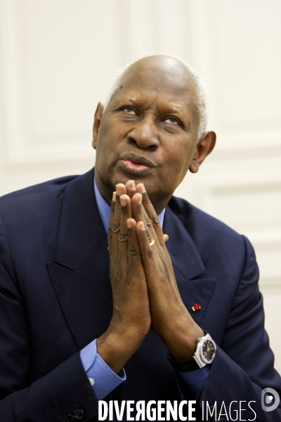 Abdou DIOUF, ancien président de la République du Sénégal et actuel secrétaire général de l Organisation internationale de la Francophonie (OIF) dans ses bureaux parisiens.