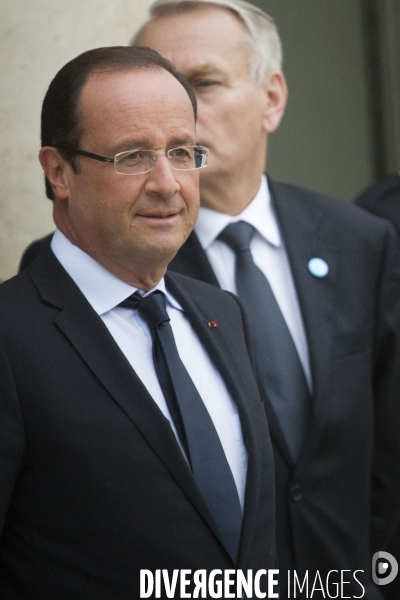 Francois Hollande recoit Mariano Rajoy.