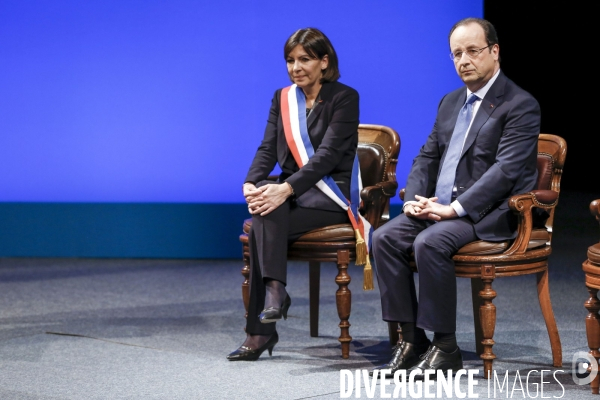 Hollande et Hidalgo célèbrent le 70ème anniversaire du droit de vote des femmes