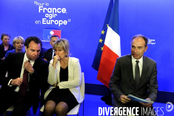 UMP. Elections européennes. Conférence de presse.