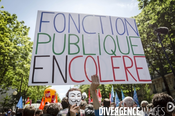 Manifestation des fonctionnaires à Paris