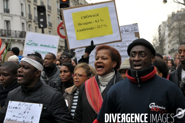 Manifestation de soutien aux Antilles et à la Réunion, Paris