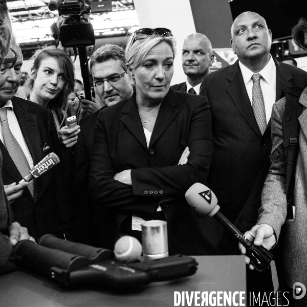 Marine Le Pen à Eurosatory