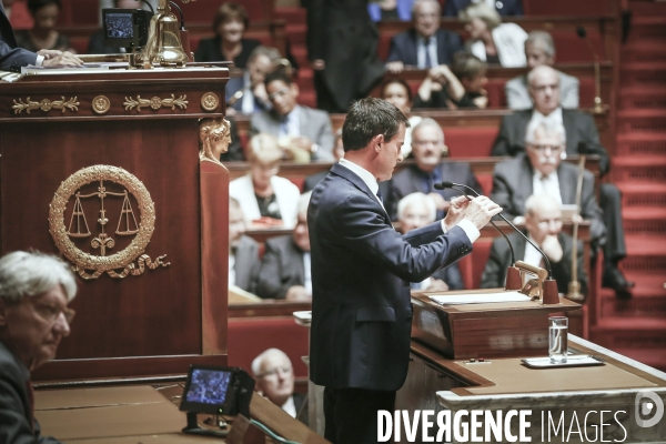 Manuel Valls, déclaration de politique générale et vote de confiance