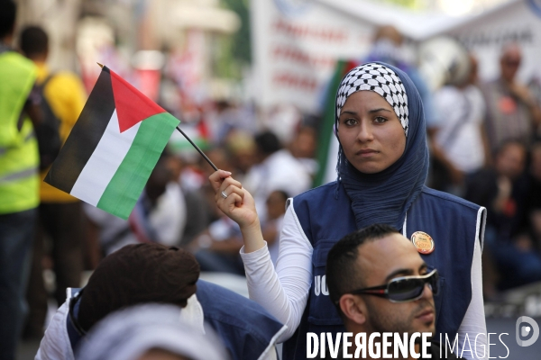Manifestation de soutien à la Palestine.
