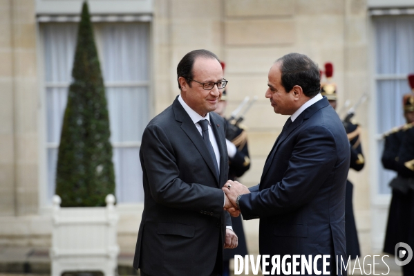 François Hollande reçoit Abdel Fattah Al Si i