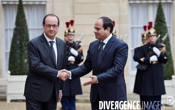 François Hollande reçoit Abdel Fattah Al Si i