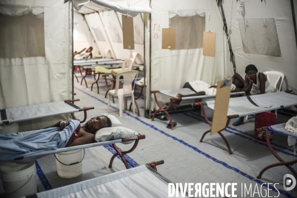 Centre de cholera msf a port-au-prince, haiti.