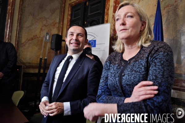 Marine Le Pen avec Sébastien Chenu