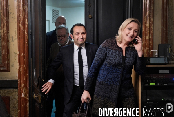 Marine Le Pen avec Sébastien Chenu