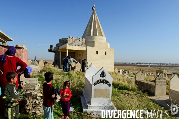The Temple of Sheikh Zewa Name Sivan, the third most important temple of Yazidi religion. Le Temple de Cheikh Zewa Nom Sivan, le troisième plus important temple de la religion yézidie.