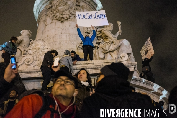 Rassemblement et hommage attentat Charlie Hebdo, Paris