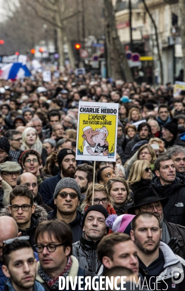 Marche républicaine en soutien aux victimes des attentats contre Charlie Hebdo et l hyper cacher de vincennes, et pour défendre la liberté d expression.