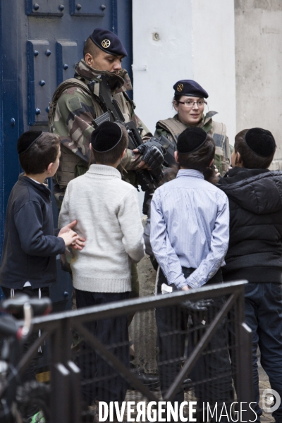 Sécurité renforcée aux alentours des écoles juives et synagogues.