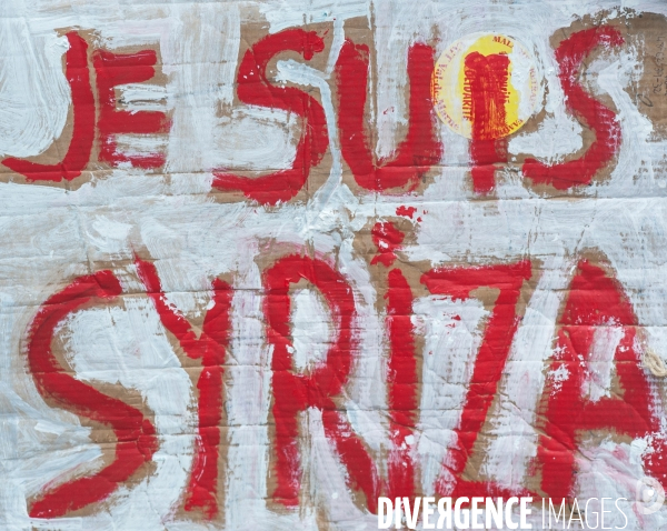 Manifestation de soutien à Syriza.