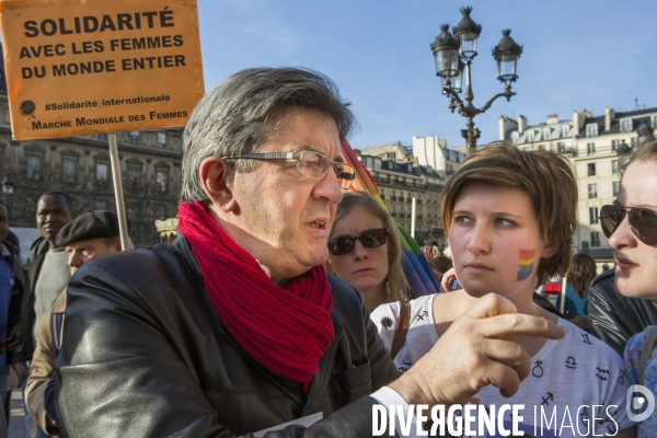 Jean-Luc Melenchon Jean-Luc a la  Journee des Droits des Femmes