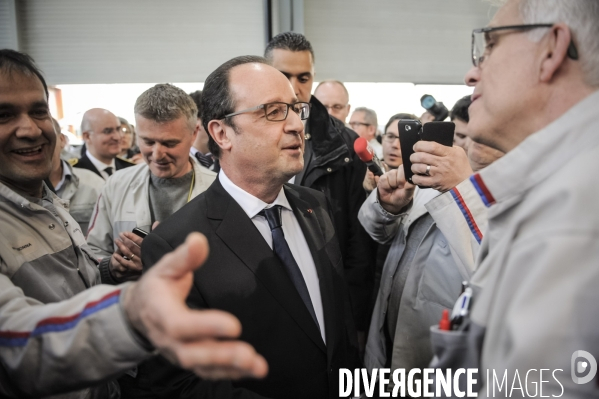 Francois Hollande chez PSA - Tremery