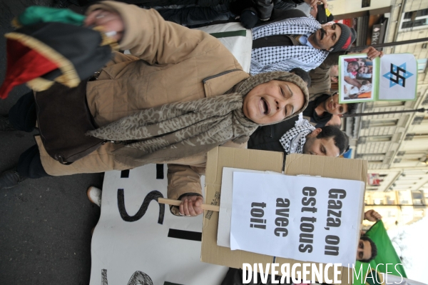 Manifestation de soutien au peuple palestinien, Paris 3 janvier 2009