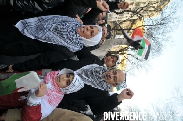 Manifestation de soutien au peuple palestinien, Paris 3 janvier 2009