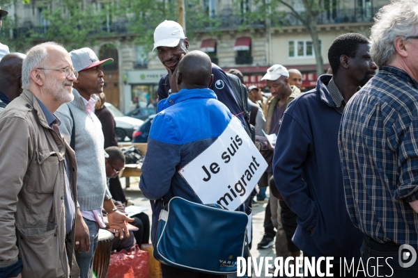Rassemblement pour les réfugiés décédés en Méditéreannée, Paris