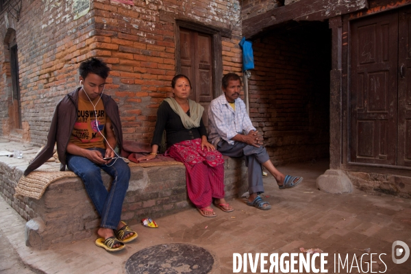 Nepal, 2 semaines apres le seisme. Bhaktapur