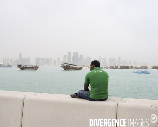 Travailleurs immigrés, Doha, Qatar, 2015.